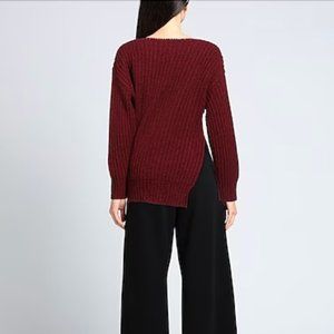 MARNI asymmetrical maroon sweater size Medium